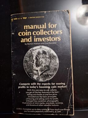 Vintage 1965 Manual for Coin Collectors and Investors - Hobson & Reinfeld 1st ED